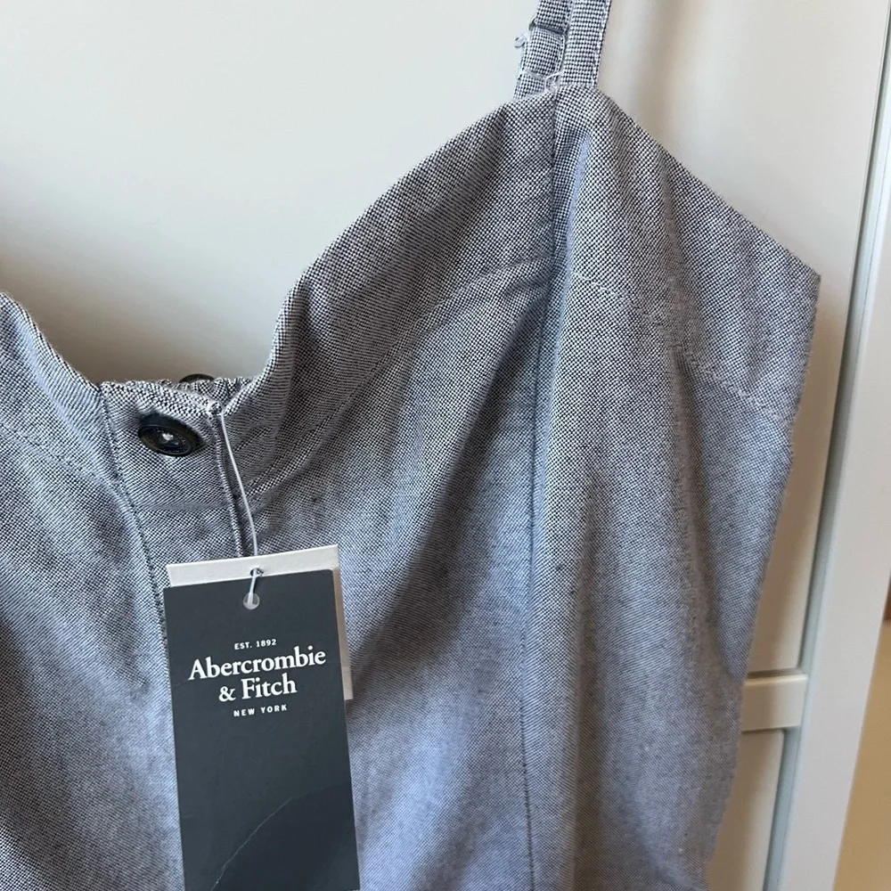 Abercrombie Gray Chambray Button-Down Dress - Picture 6 of 10